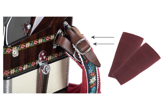 Protège-sangle Alpenklang Rouge Bordeaux image 2