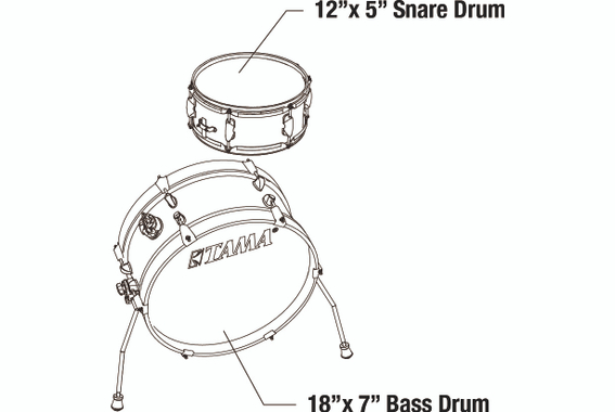 Tama LJK28S-ISP Club Jam Mini Kit Indigo Sparkle image 2