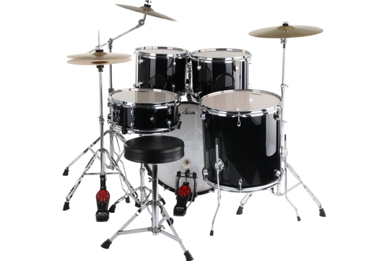 XDrum Semi 22" Standard Batería Midnight Black Set incl. soporte de brazo + platillo Crash image 2