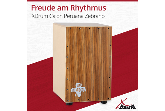 XDrum PERC CP-484 Cajon Peruana Zebrano Set incl. Scuola di Cajon image 2