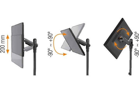 my wall HT 34 Support Mobile Pour Écrans Plats image 2