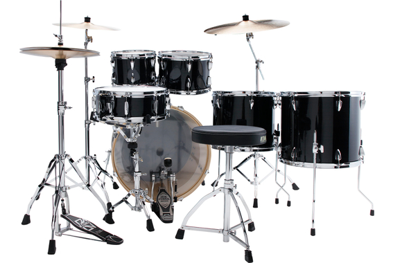 Tama IP62H6W-HBK Imperialstar Drumkit Hairline Black image 2