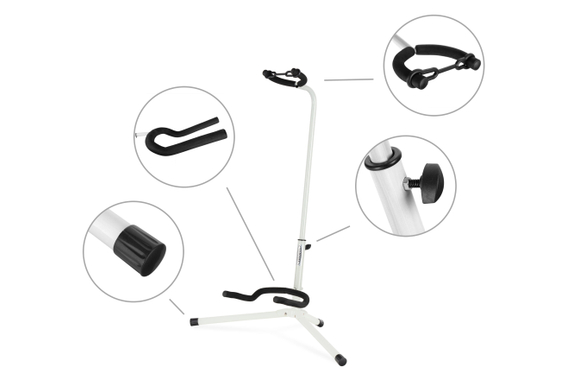 Classic Cantabile GS-30 WH Supporto per Chitarre (leggero) Bianco Set da 5 image 2