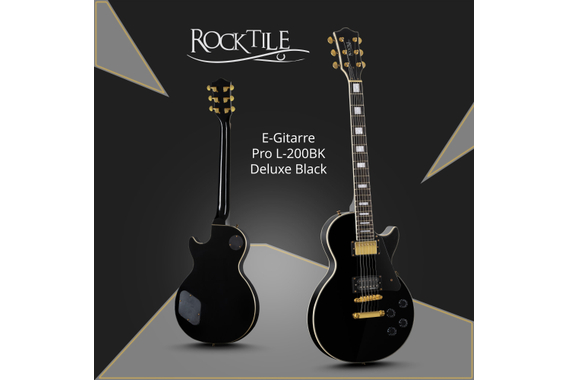 Rocktile Pro L-200BK Deluxe Guitarra Eléctrica Black Set con Funda image 2