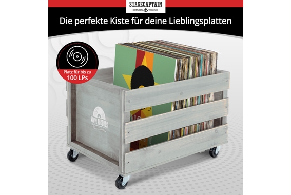 Stagecaptain SPK-100 GY Cassa per Dischi "Emil" Grigia 2x Set image 2