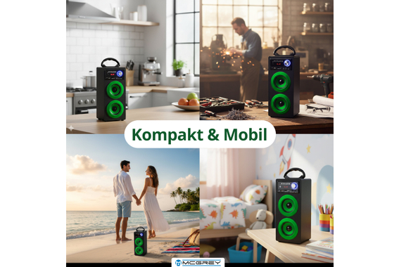 McGrey BS-20 Beachside Enceinte Bluetooth Verte image 2