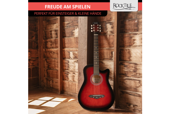 Rocktile WSD-5C-RDB Slim Line Westerngitarren Set Redburst  - Retoure (Zustand: sehr gut) image 2