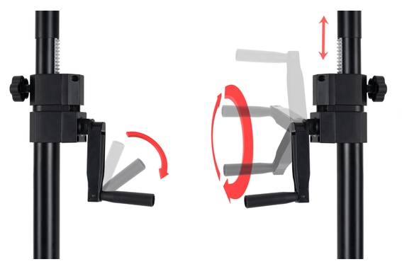 Pronomic Distanzstange/Distanzrohr M20 mit Kurbel 2x Set image 2