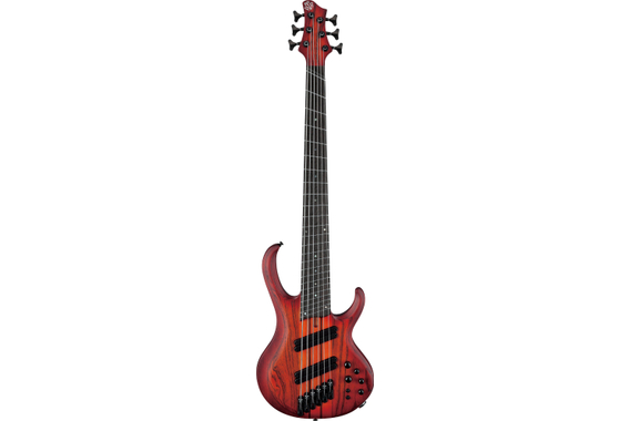 Ibanez BTB866MS-BRF Bass Workshop BTB Basse Électrique 6-String Brown Topaz Burst Flat image 2
