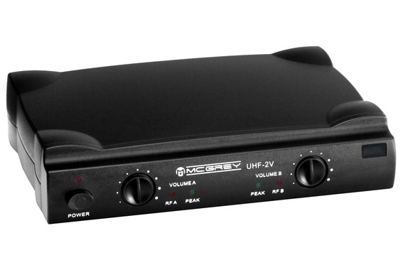 McGrey UHF-2V Dual Vocal Wireless Microphone Set with 2x Handheld Microphones 50m image 2