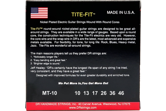 DR Strings Tite-Fit MT-10 Medium 10-46 image 2