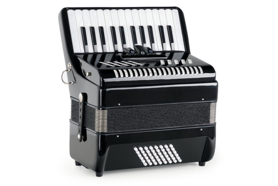 Classic Cantabile 48 Bass Akkordeon "Secondo V" Schwarz  - Retoure (Zustand: gut) image 2