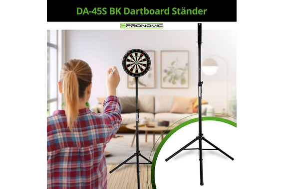 Pronomic DA-45S BK Dartboard Ständer Schwarz Set inkl. Transporttasche  - Retoure (Zustand: sehr gut) image 2