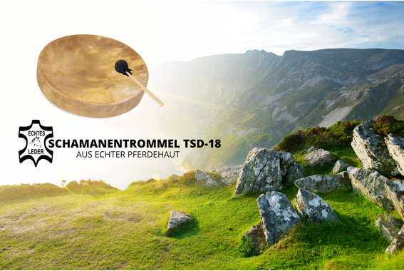 Classic Cantabile TSD-18 Traditionele Sjamanentrommel met Paardenhuid 18" Set met Tas image 2