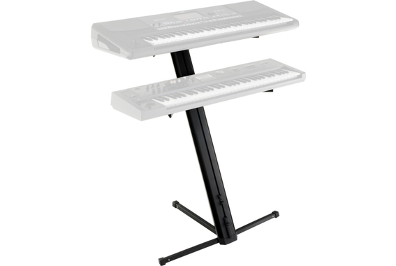 Classic Cantabile KS-100 Double Keyboard Stand Black image 2