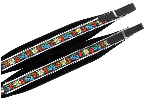 Sangles Alpenklang pour Accordéons 4 Rangées Edelweiss/Noir image 2