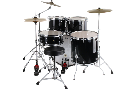 XDrum Semi 20" Studio Batería Midnight Black Set incl. soporte de brazo + platillo Crash image 2