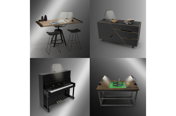 Classic Cantabile 12220 Dimmbare Pianoleuchte Schwarz image 2
