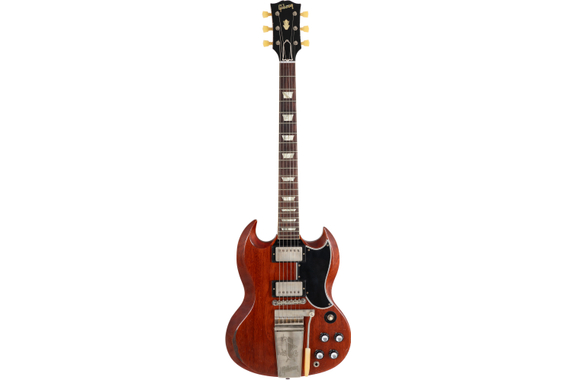 Gibson 1964 SG Standard con Maestro Vibrola Faded Cherry Heavy Aged image 2