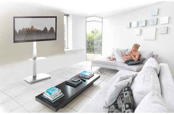 my wall HP 108W Floor Stand for Flat Screens White image 2