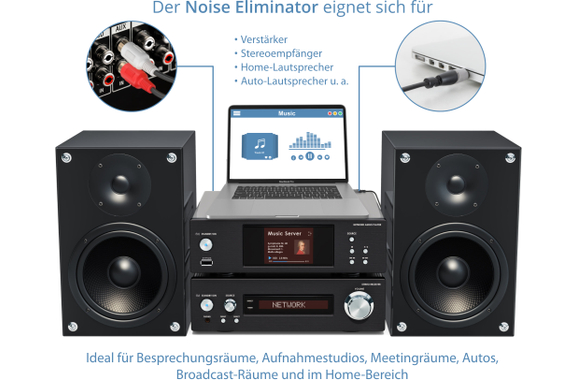 Pronomic ANE20-1.5JC Audio Noise Eliminator cavo jack/RCA image 2