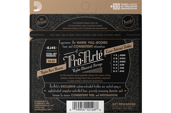 D'Addario EJ45 Pro-Arté Nylon image 2