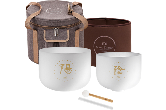 Meinl Sonic Energy TCM Crystal Singing Bowl Yin & Yang Set image 2