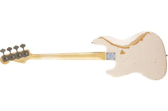 Fender Flea Signature Jazz Bass Road Worn Shell Pink image 2
