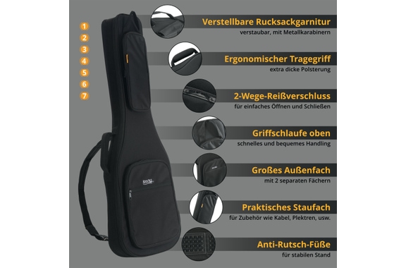 Rocktile EGSC-1122BK Softcase for Electric Guitar image 2