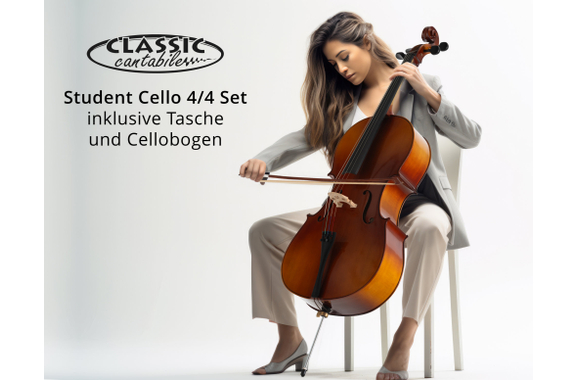 Classic Cantabile Student Cello 4/4 Set incl. Bow and Case image 2