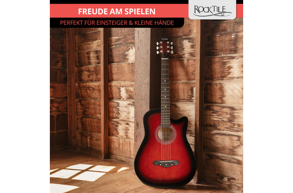 Rocktile WSD-5C-RDB Slim Line Westerngitarren Set Redburst image 2