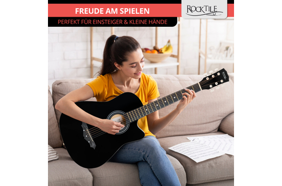 Rocktile WSD-5C-BK Slim Line Westerngitarren Set Black image 2