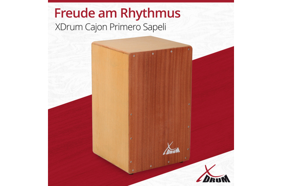 XDrum Cajon Primero Sapeli incl. escuela de cajón y funda image 2