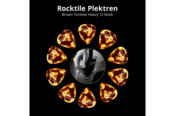 Rocktile Médiators Brown Tortoise Heavy Pack de 36 image 2