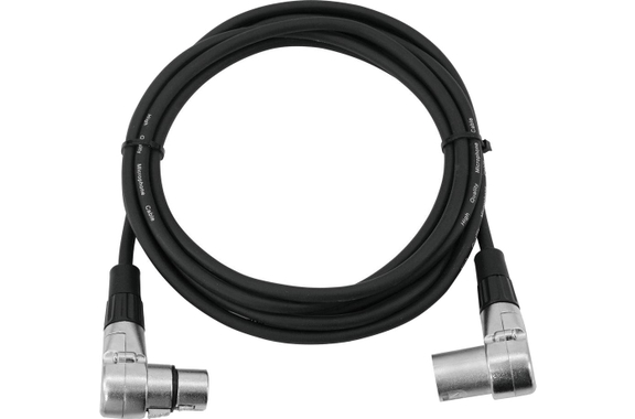 Omnitronic Angled XLR Cable 3-pin 3m 90° black image 2