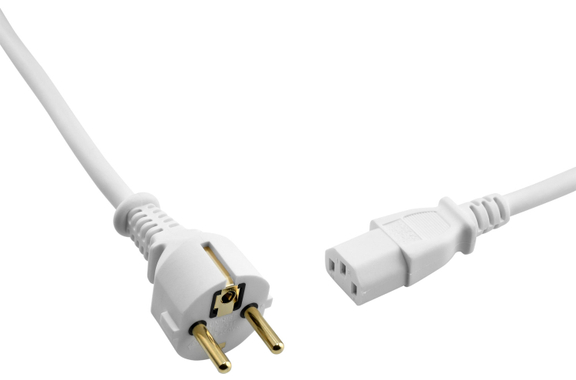Câble Secteur Oehlbach Powercord C13 5,0 m Blanc Lot de 2 image 2