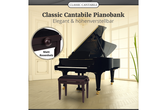 Classic Cantabile Banco De Piano Caoba Mate image 2
