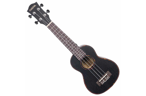 Cascha Premium Mahogany Soprano Left-Handed Ukulele Set Black image 2