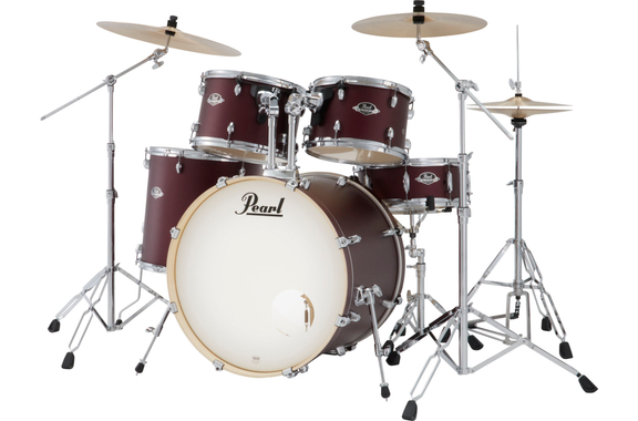 Pearl Export EXX725SNBR/C864 Drumkit Satin Scarlet Beginner Set image 2
