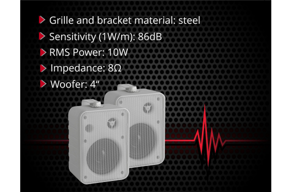 McGrey One Control WH MKIII Par de Altavoces Blanco image 2