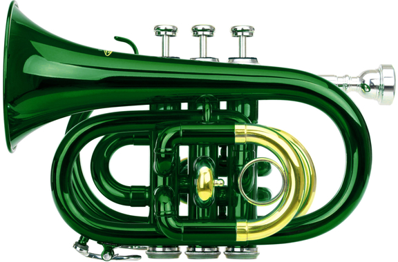 Classic Cantabile Brass TT-400 Trompette de Poche en Sib verte image 2