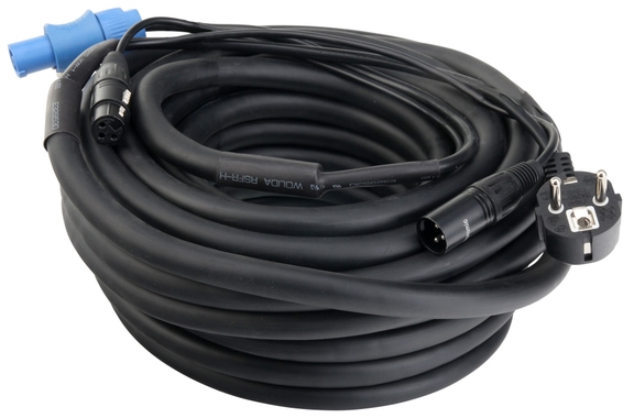 Pronomic Stage EUPPD-15 Câble Hybride Compatible Schuko/Powercon + DMX 3 Broches, 15m image 2