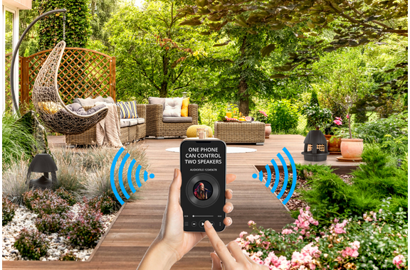 McGrey WPL-660BK BT 360° Outdoor-Lautsprecher mit Bluetooth Paar Schwarz  - Retoure (Zustand: sehr gut) image 2