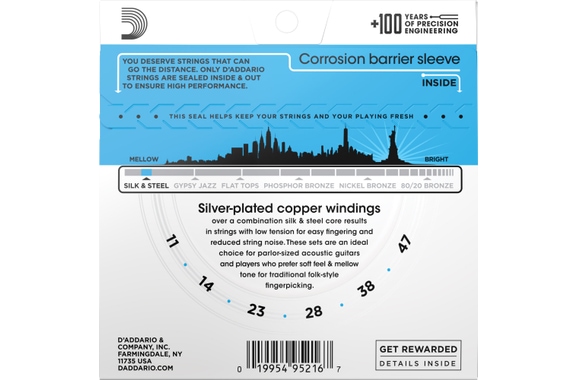 D'Addario EJ40 Silk & Steel image 2