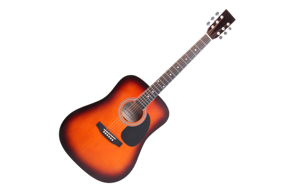 Classic Cantabile Westerngitarre Starter-SET inkl. 5-teiligem Zuberhörset sunburst image 2