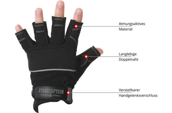 Stagecaptain RGL-0F Rigger Handschoenen Maat XL 3x Set image 2