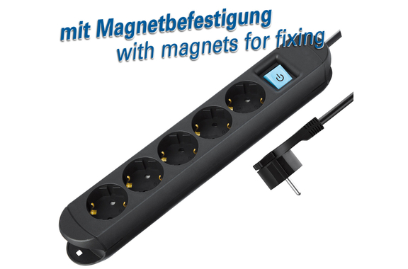 MaxTrack NV 57-3 L 5-fach Steckdosen-Leiste Schwarz image 2