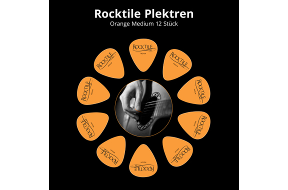 Rocktile Médiators Jaune Medium Pack de 12 image 2