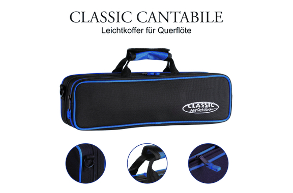 Classic Cantabile Lightweight Case for Flute Blue image 2