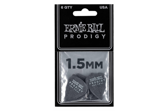 Ernie Ball 9199 Prodigy Standard Púa 1,5 Mm Paquete De 6 Negro image 2